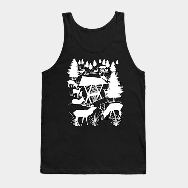 deer, roe deer, tree, antler, animals, hunting Tank Top by rh_naturestyles